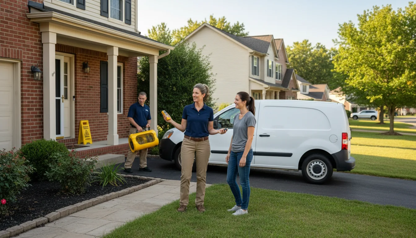 Residential water damage restoration in Starford, PA